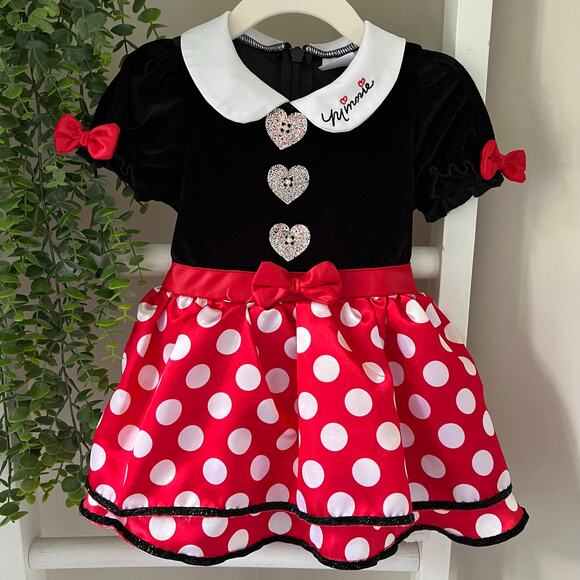 Disney Other - 12-18 month Disney Minnie Mouse Dress Costume baby girl Polka dot dress